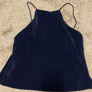 ZARA navy cami tank with some shimmer.